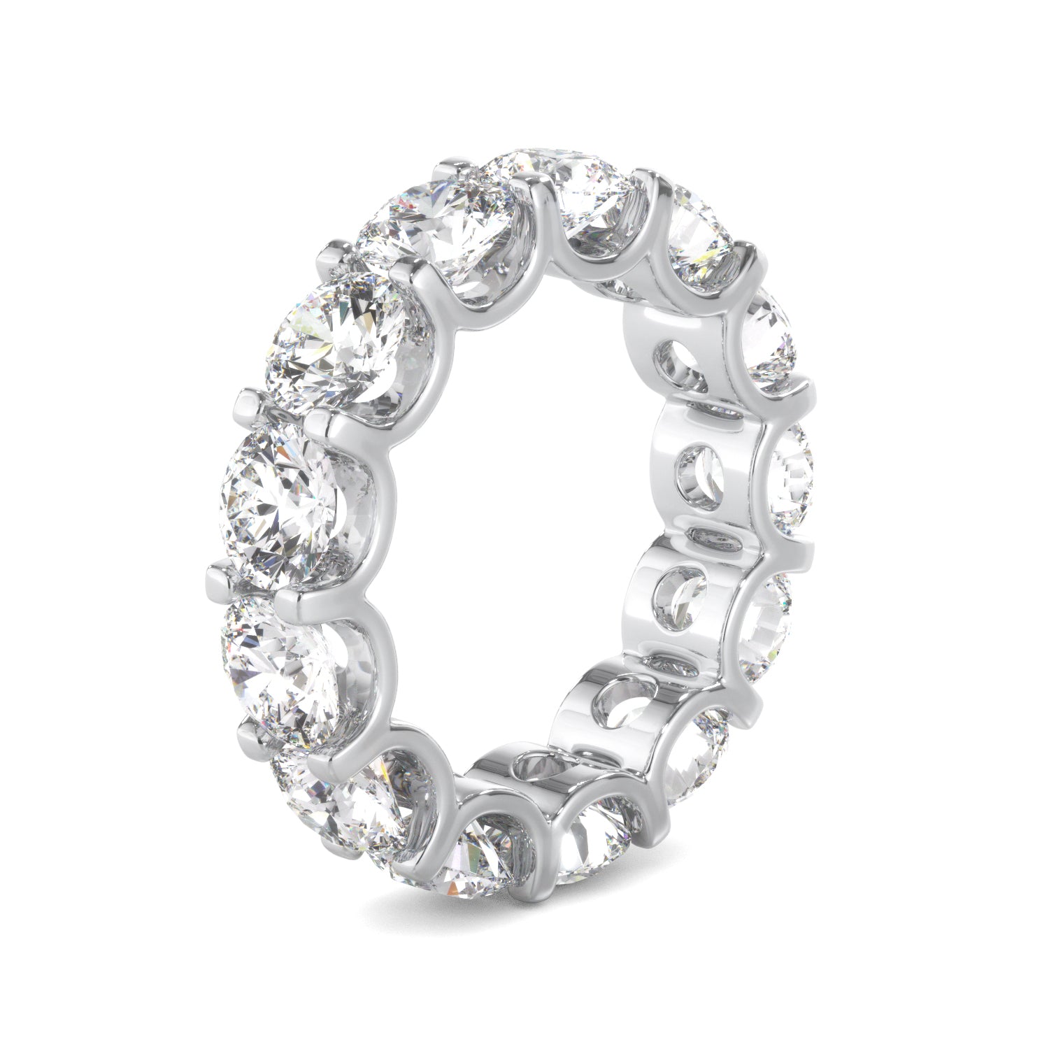 Eternity Band Lab Grown Round Diamonds in 14k white gold