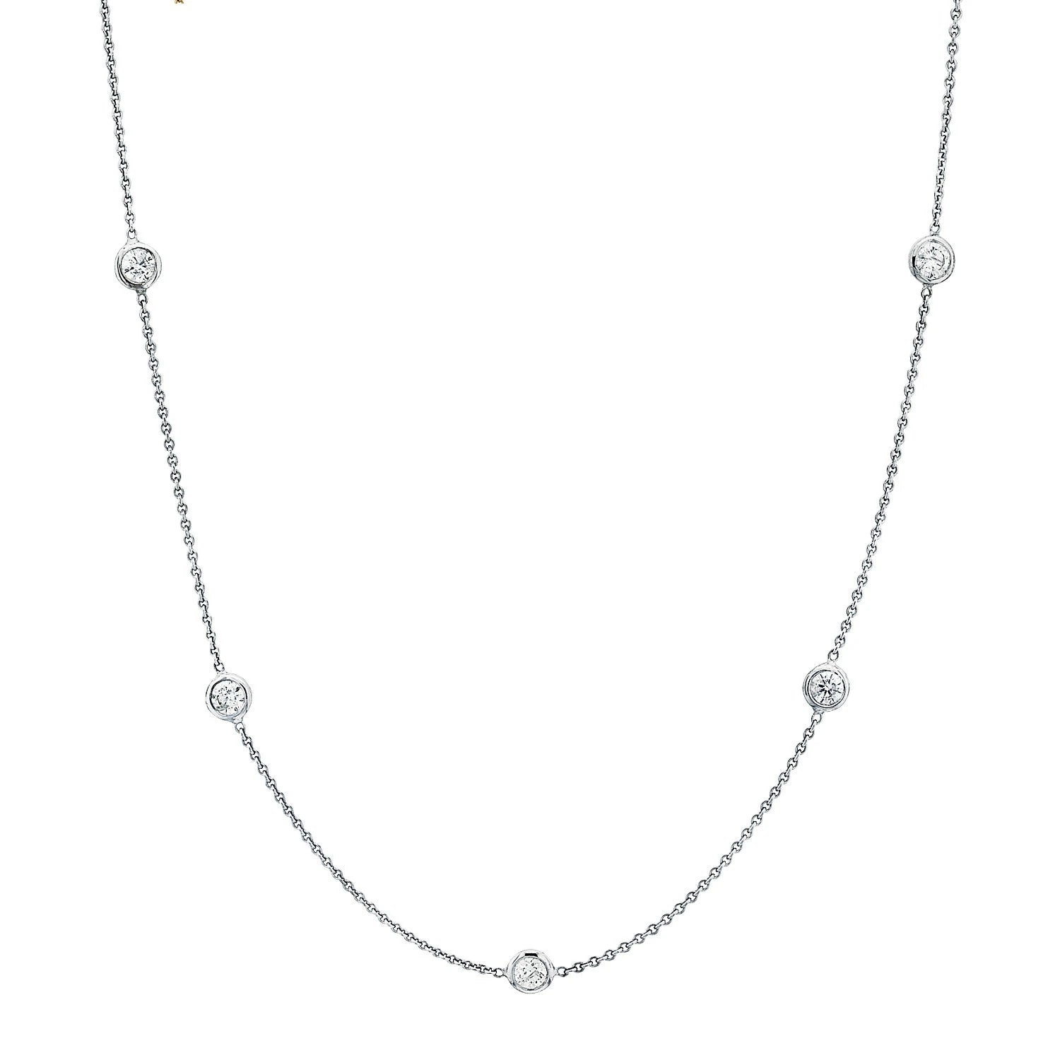 Lengths of Luxury with Diamonds in 14Kt White Gold