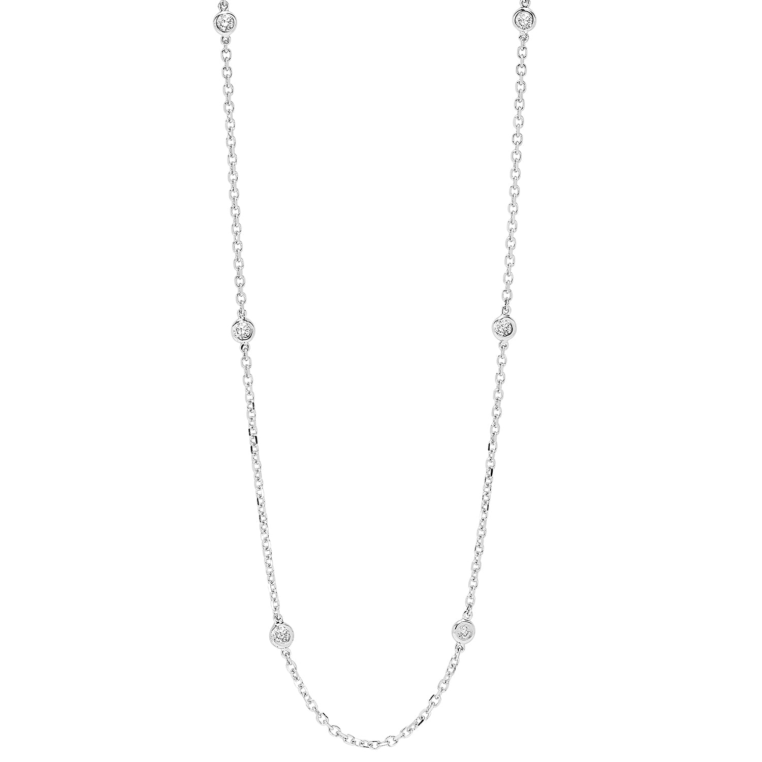 Lengths of Luxury with Diamonds in 14Kt White Gold