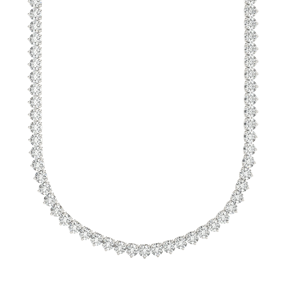 Diamond Tennis Necklace Classic in 14kt White Gold