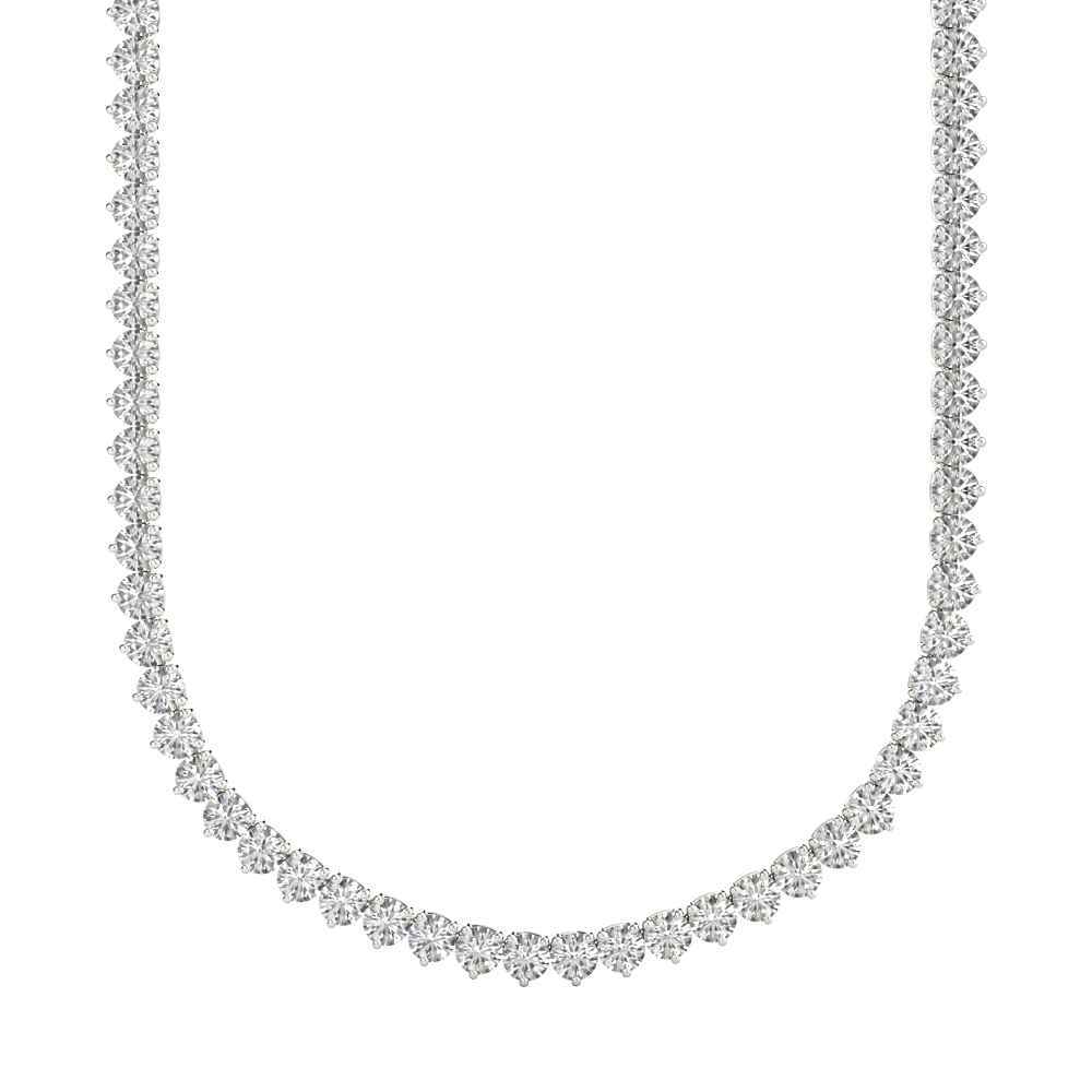 Diamond Tennis Necklace Classic in 14kt White Gold
